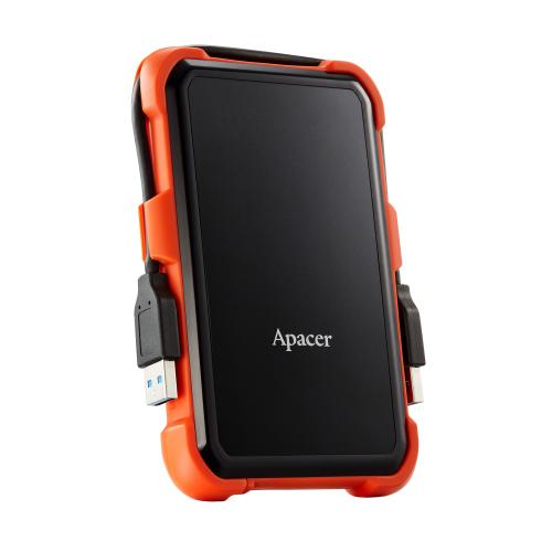 Apacer AC630 Siyah-Turuncu 1 TB Askeri Sınıf Darbeye Dayanıklı 2.5\" USB 3.1 Taşınabilir Harddisk (AP1TBAC630T-1)